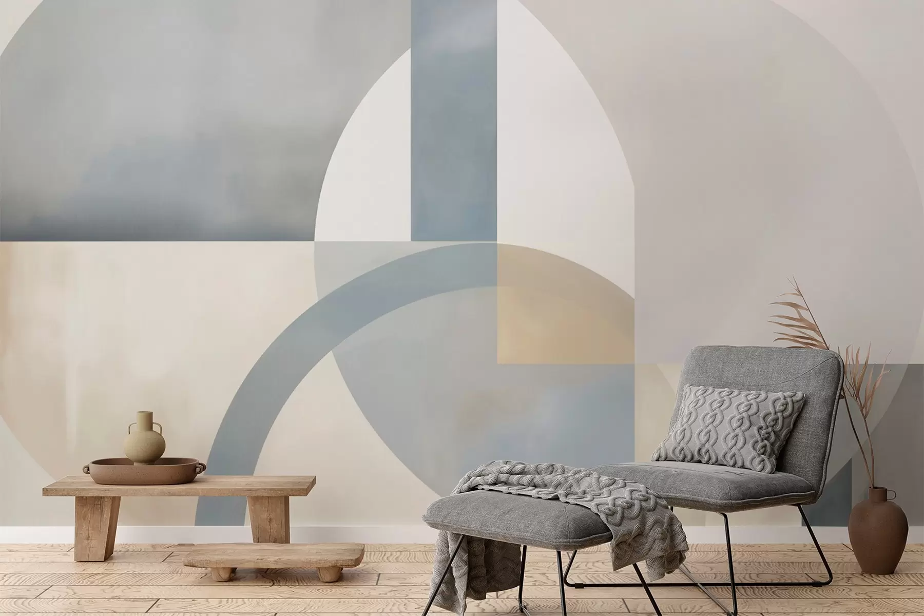wall murals Geometric abstraction with texture imitation w05778