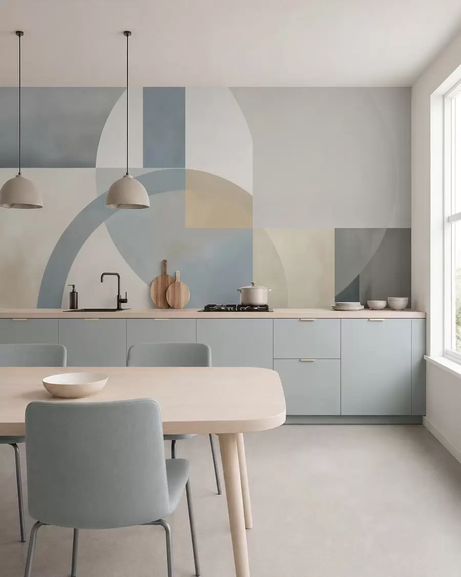 wall murals Geometric abstraction with texture imitation w05778
