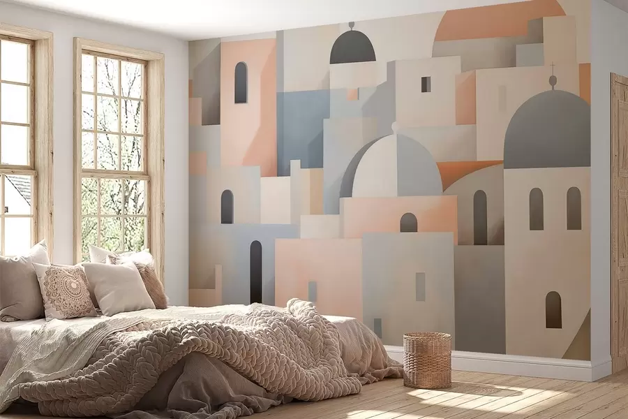 wall murals Abstract city silhouette w05780