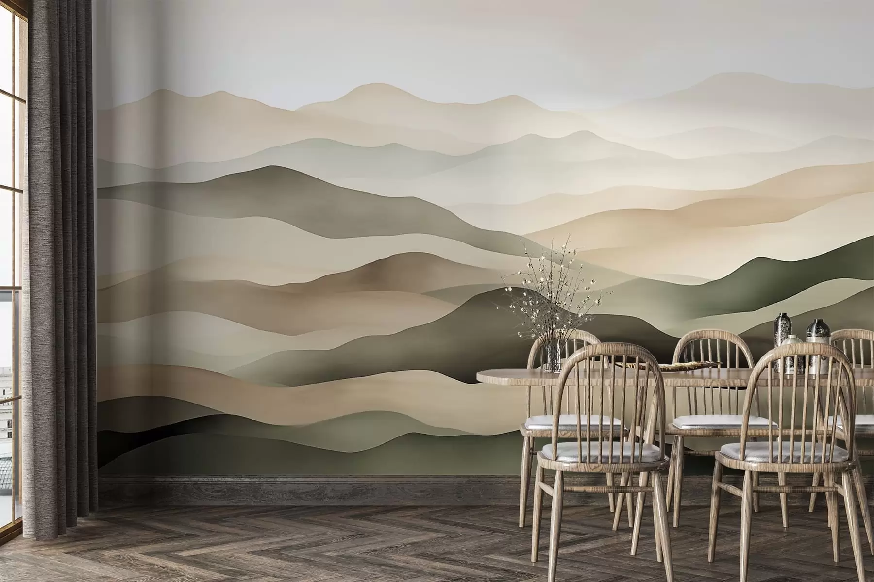wall murals Misty Horizons w09971