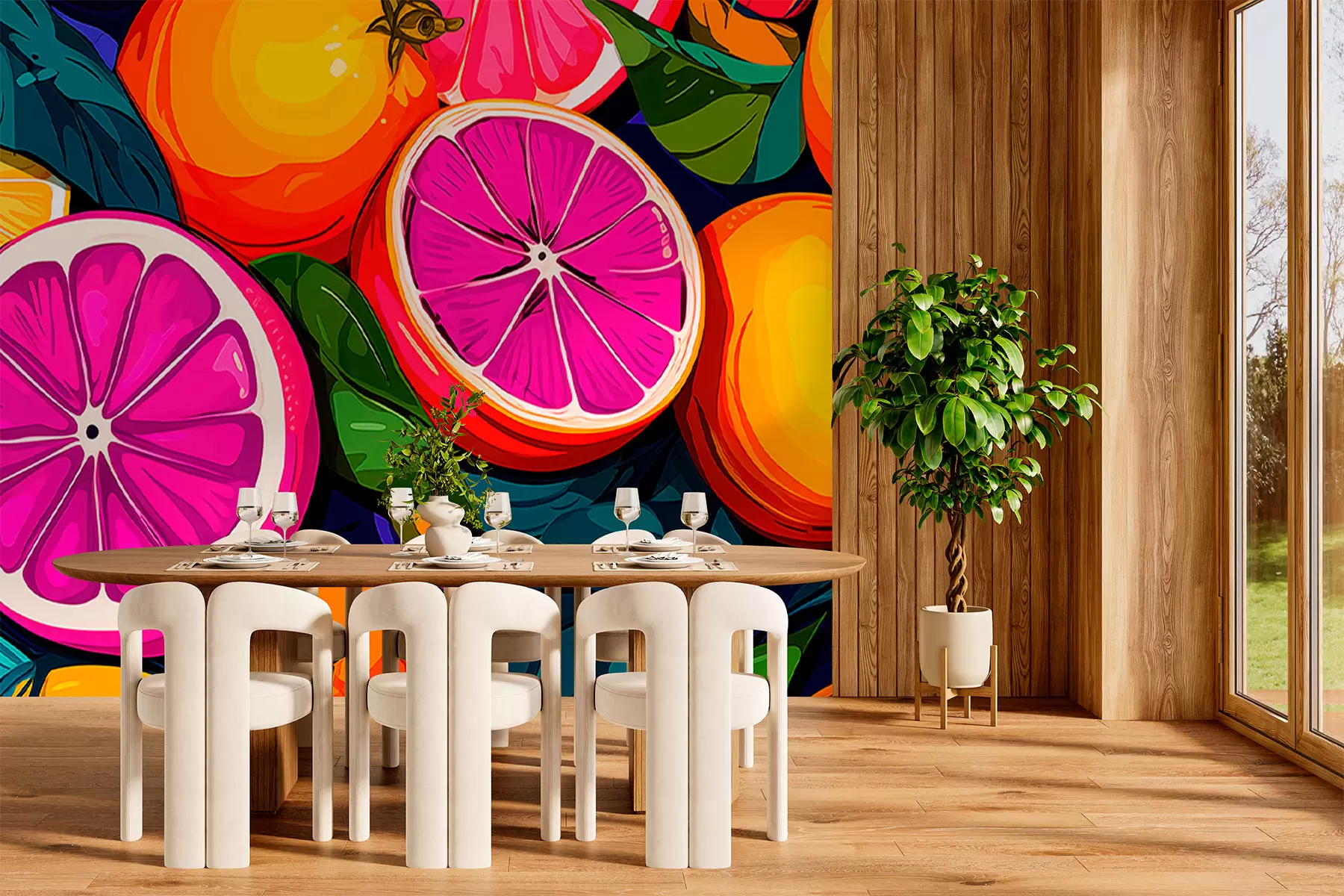 wall murals Fruit, oranges, lemons w05761