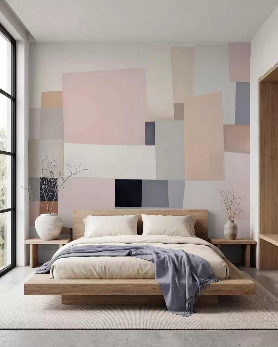wall murals Geometric abstraction with imitation blur and texture w05785