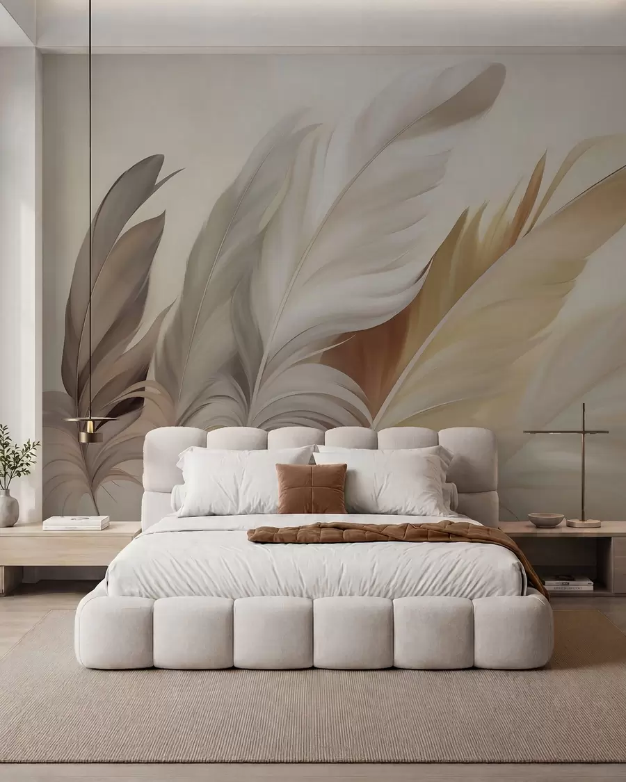 wall murals Abstract feathers w05789