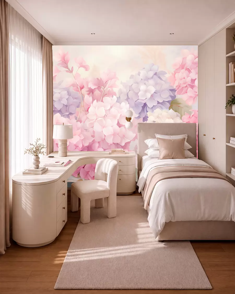 wall murals Hydrangea flowers w05796