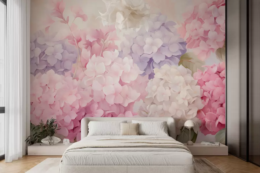 wall murals Hydrangea flowers w05796