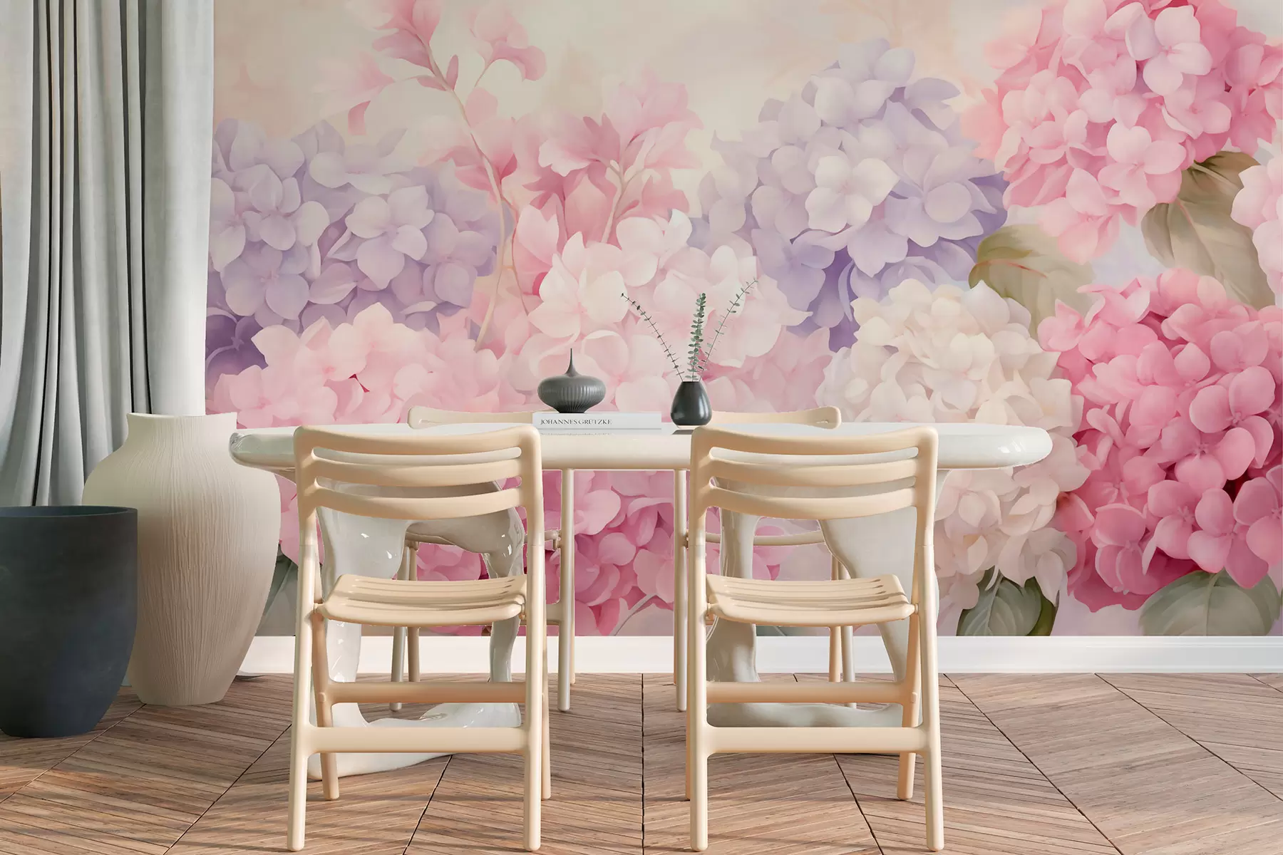 wall murals Hydrangea flowers w05796