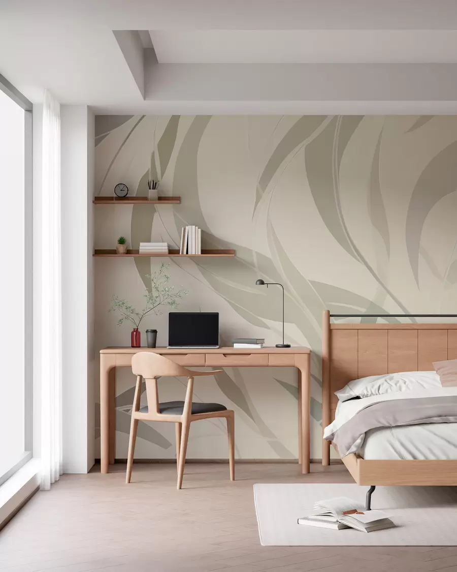 wall murals Eucalyptus pointed leaves w05799