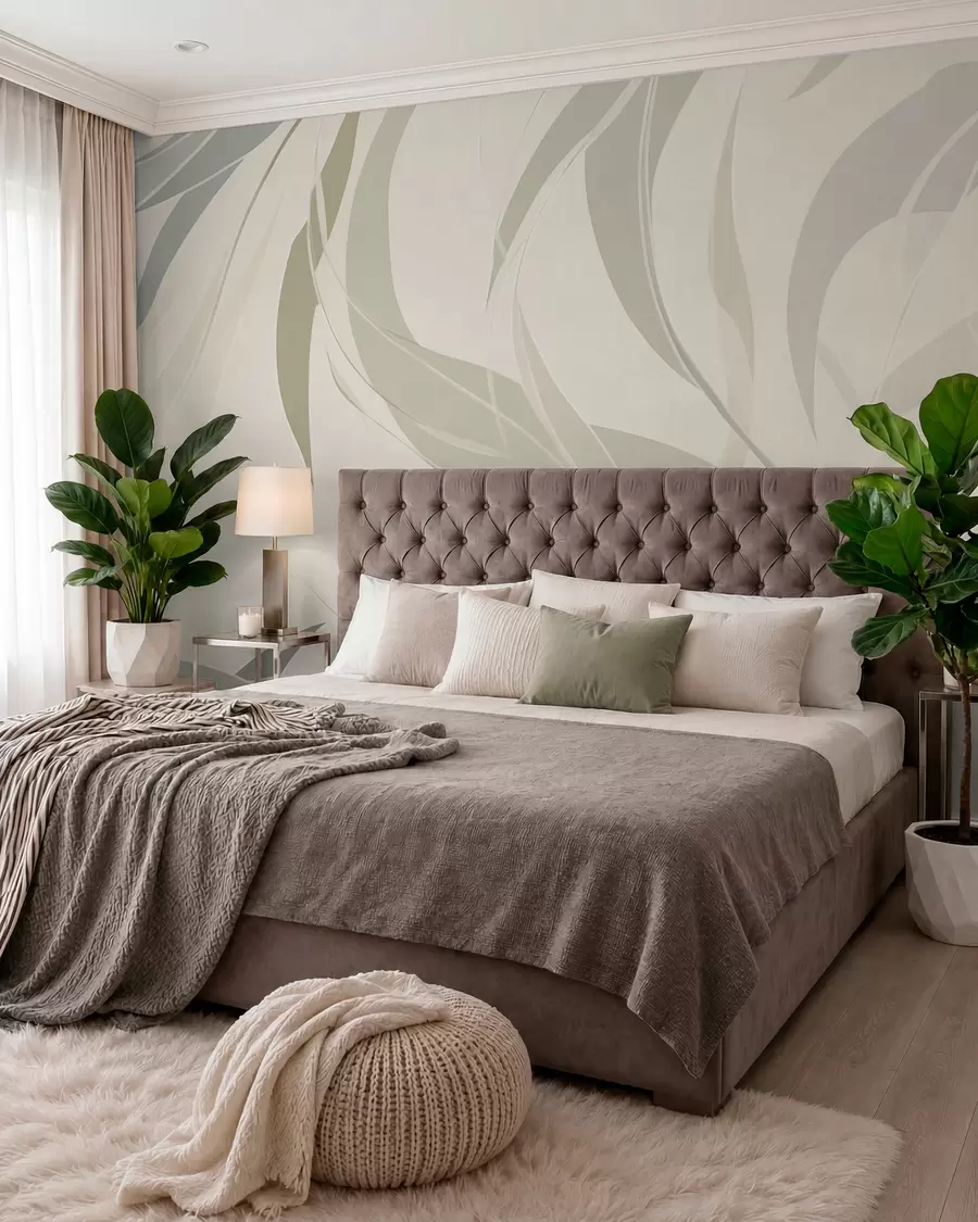 wall murals Eucalyptus pointed leaves w05799