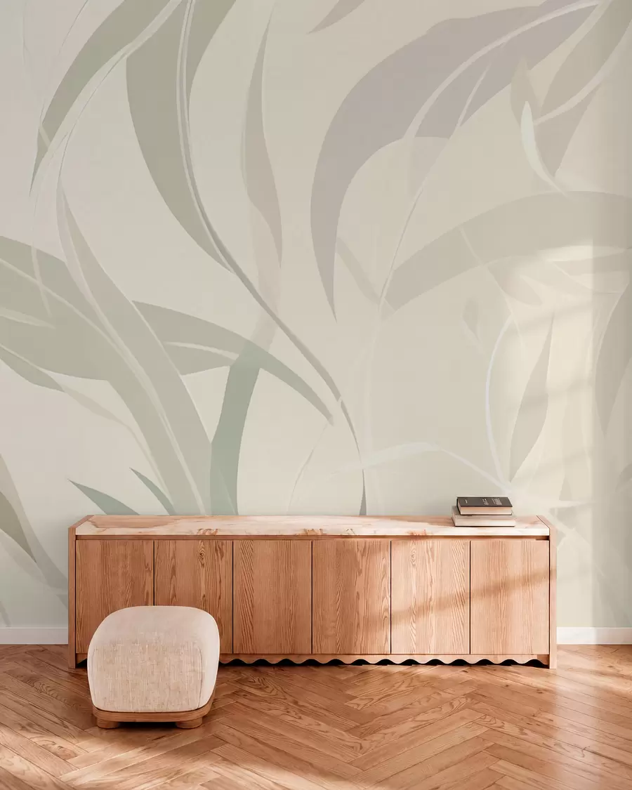 wall murals Eucalyptus pointed leaves w05799