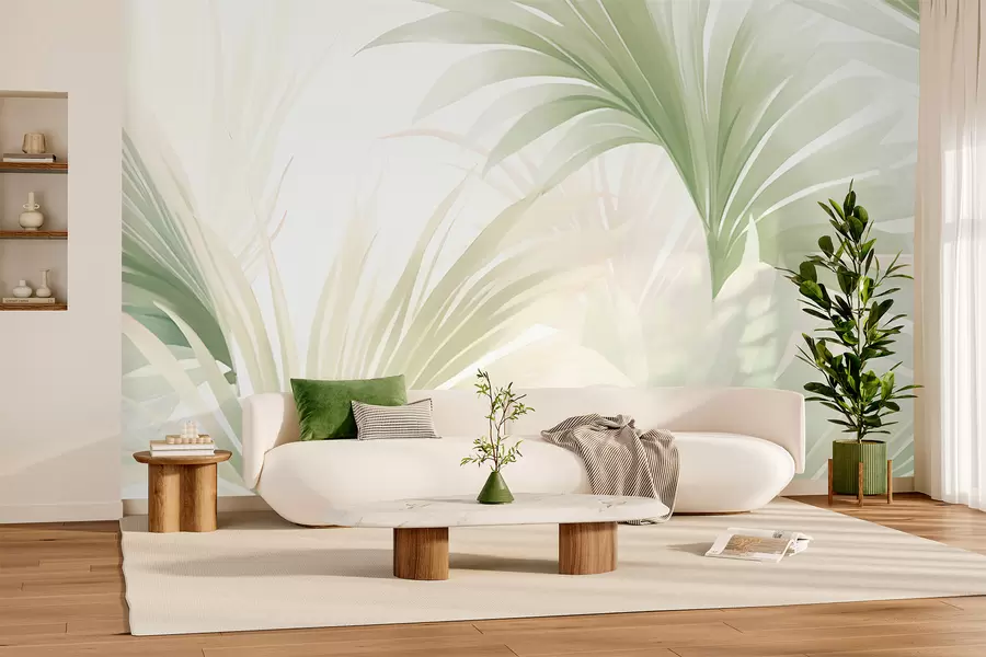 wall murals Palm leaves w05801