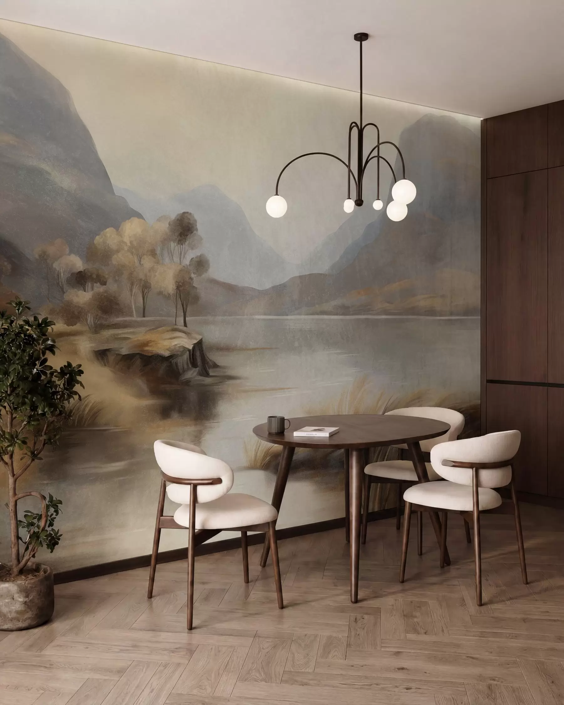 wall murals Ochre Lake w09978