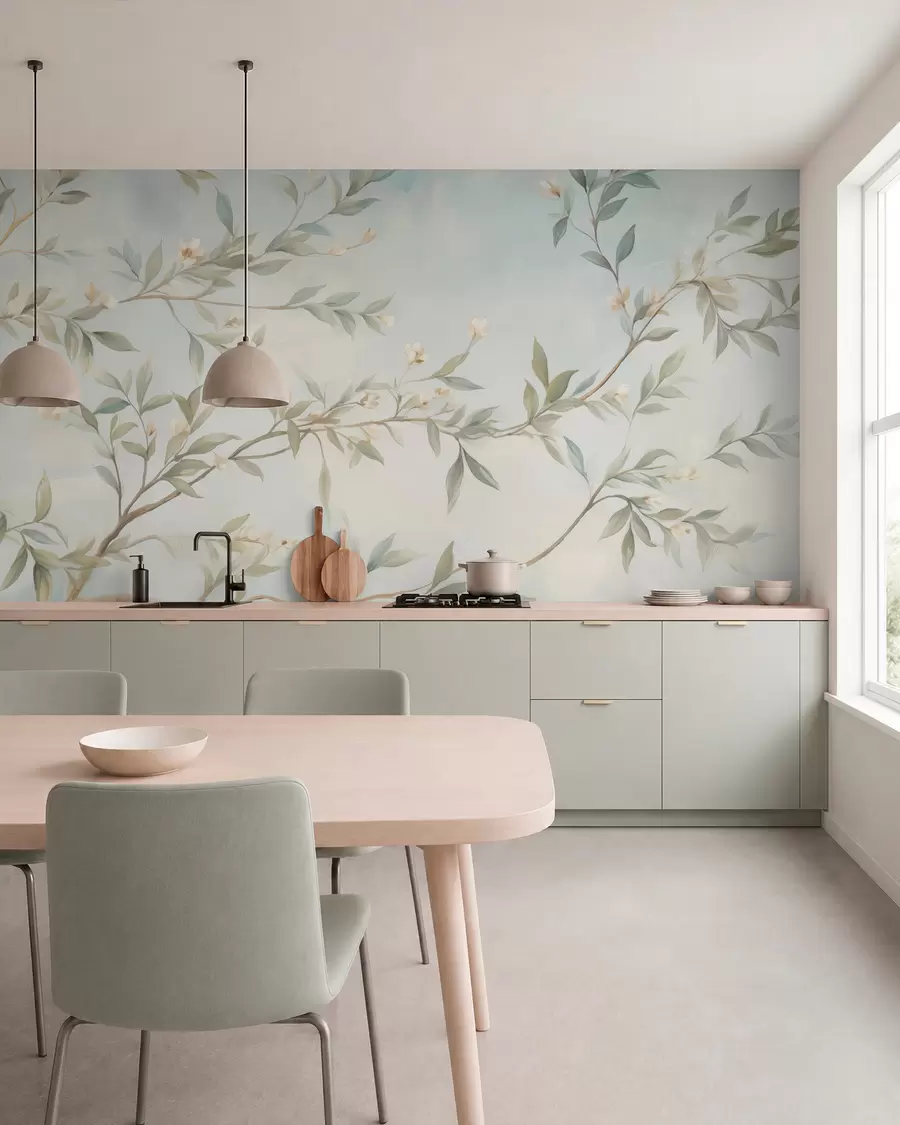 wall murals A branch with flowers w05677