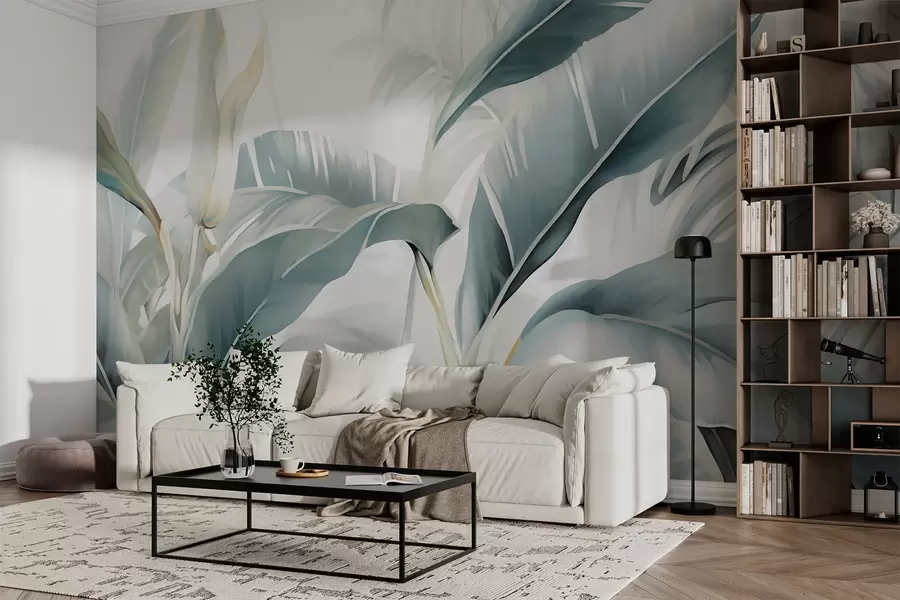 wall murals Long banana leaves w05775
