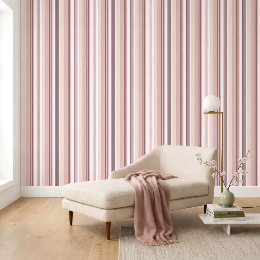 wall murals Pink and Burgundy Stripes on a Light Background a01248v3