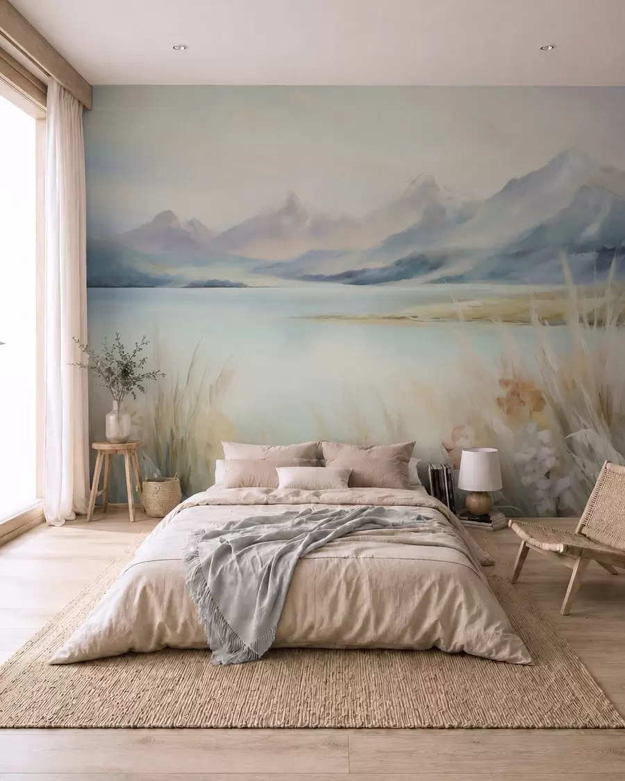 wall murals Lake and mountains w05824