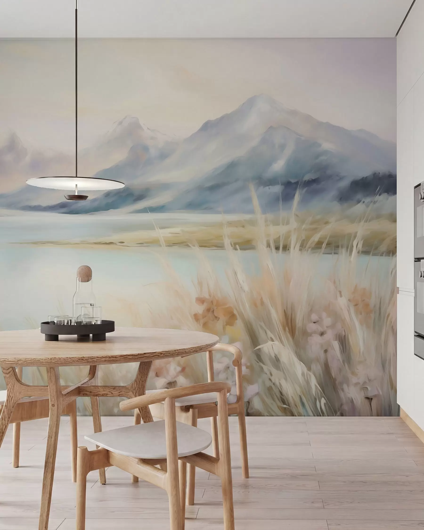 wall murals Lake and mountains w05824