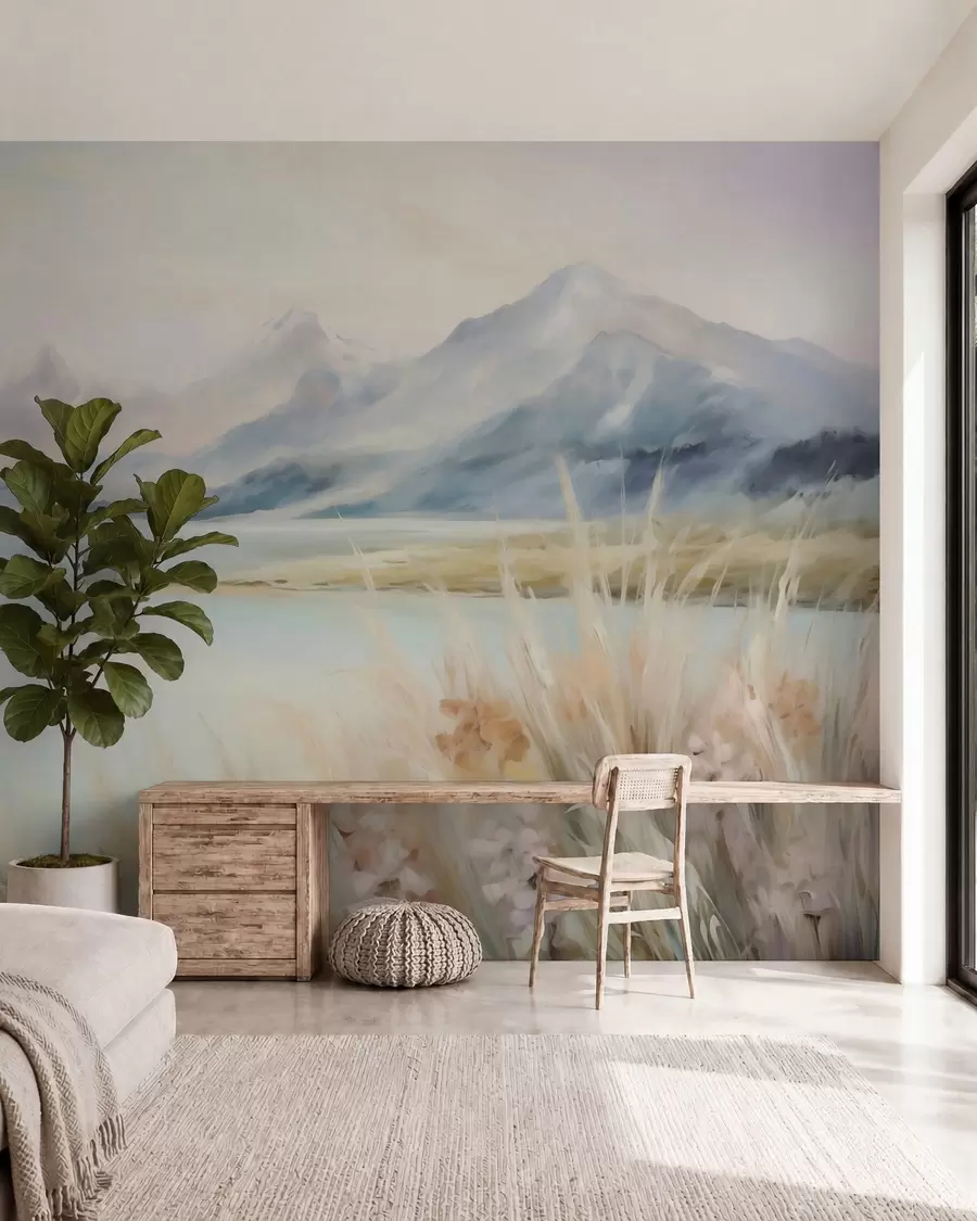 wall murals Lake and mountains w05824