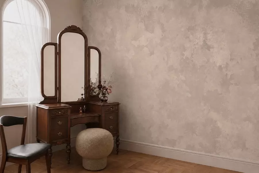 wall murals Warm almond beige texture with soft natural tonal transitions w05814