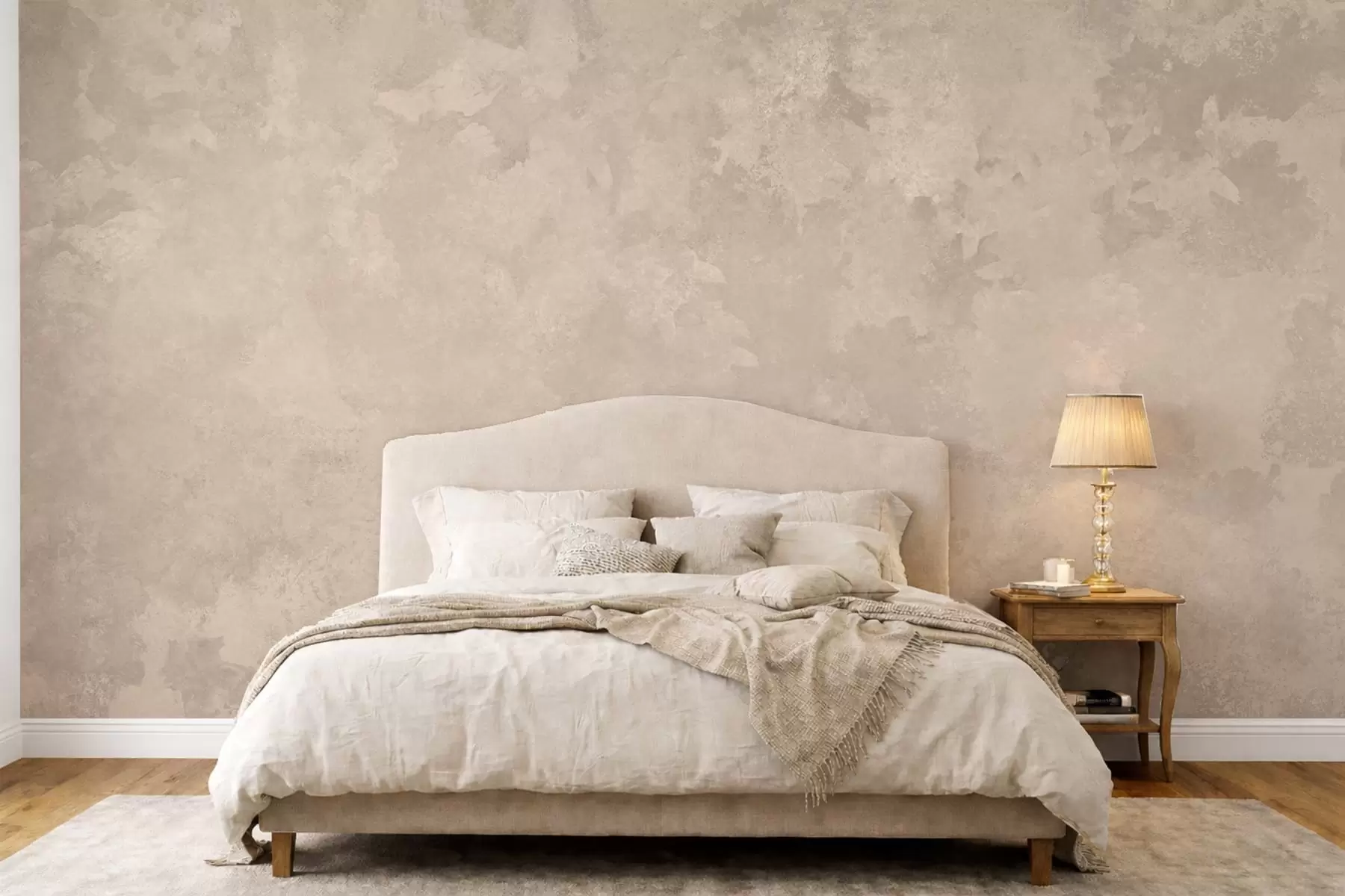 wall murals Warm almond beige texture with soft natural tonal transitions w05814