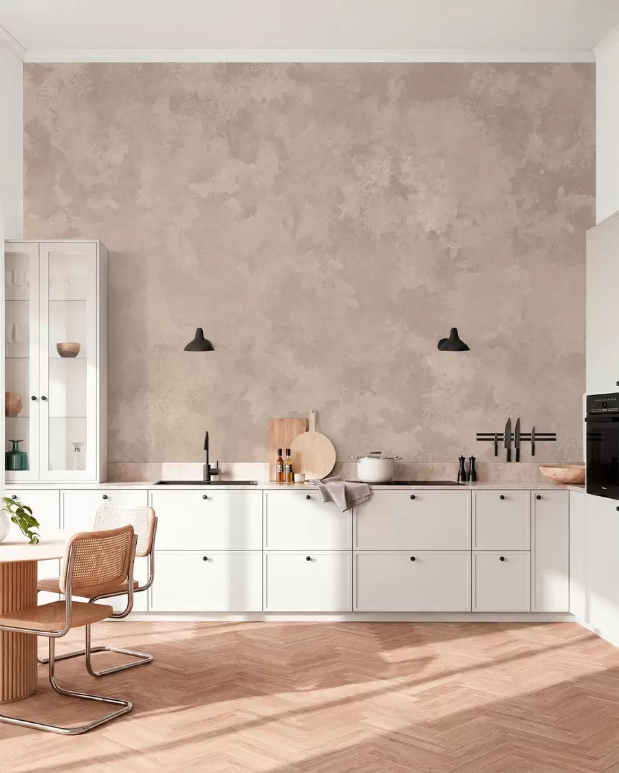 wall murals Warm almond beige texture with soft natural tonal transitions w05814