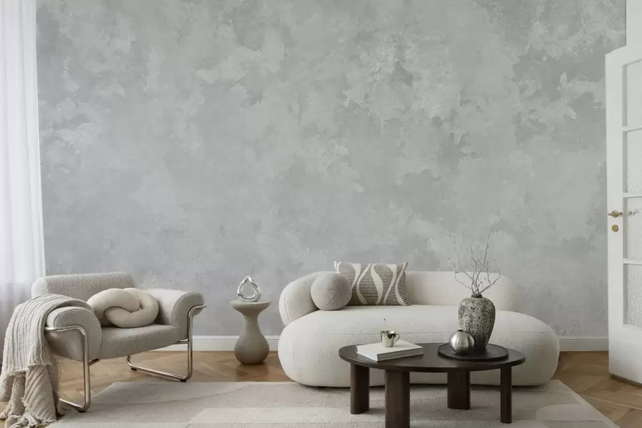 wall murals Light pearl gray texture with soft cloudy tonal transitions w05814v1