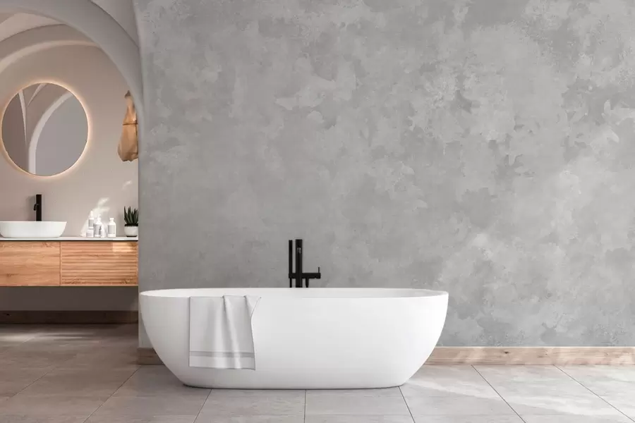 wall murals Light pearl gray texture with soft cloudy tonal transitions w05814v1