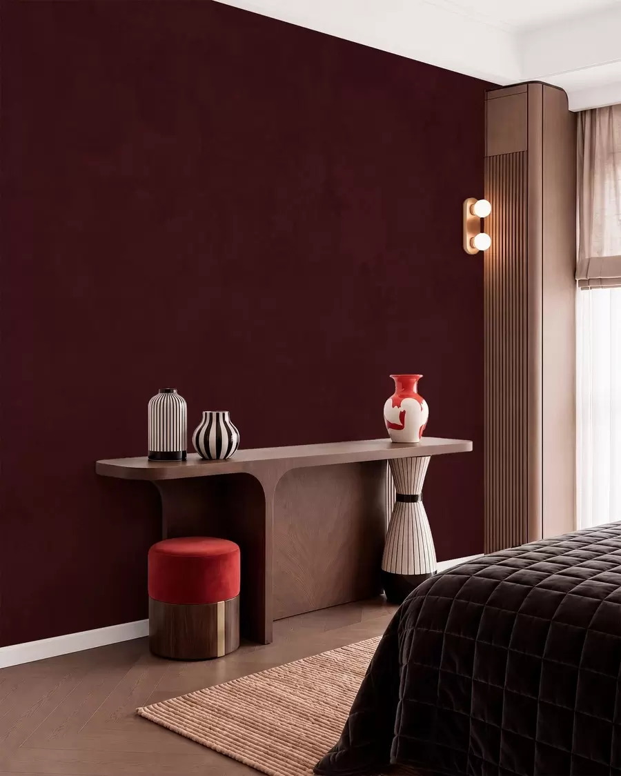 wall murals Deep wine cherry tone with a soft velvety textured finish w05814v2