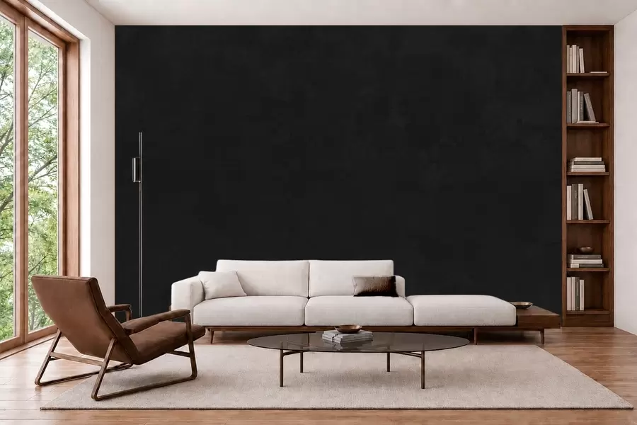wall murals Deep charcoal tone with soft texture and subtle smoky transitions w05814v4