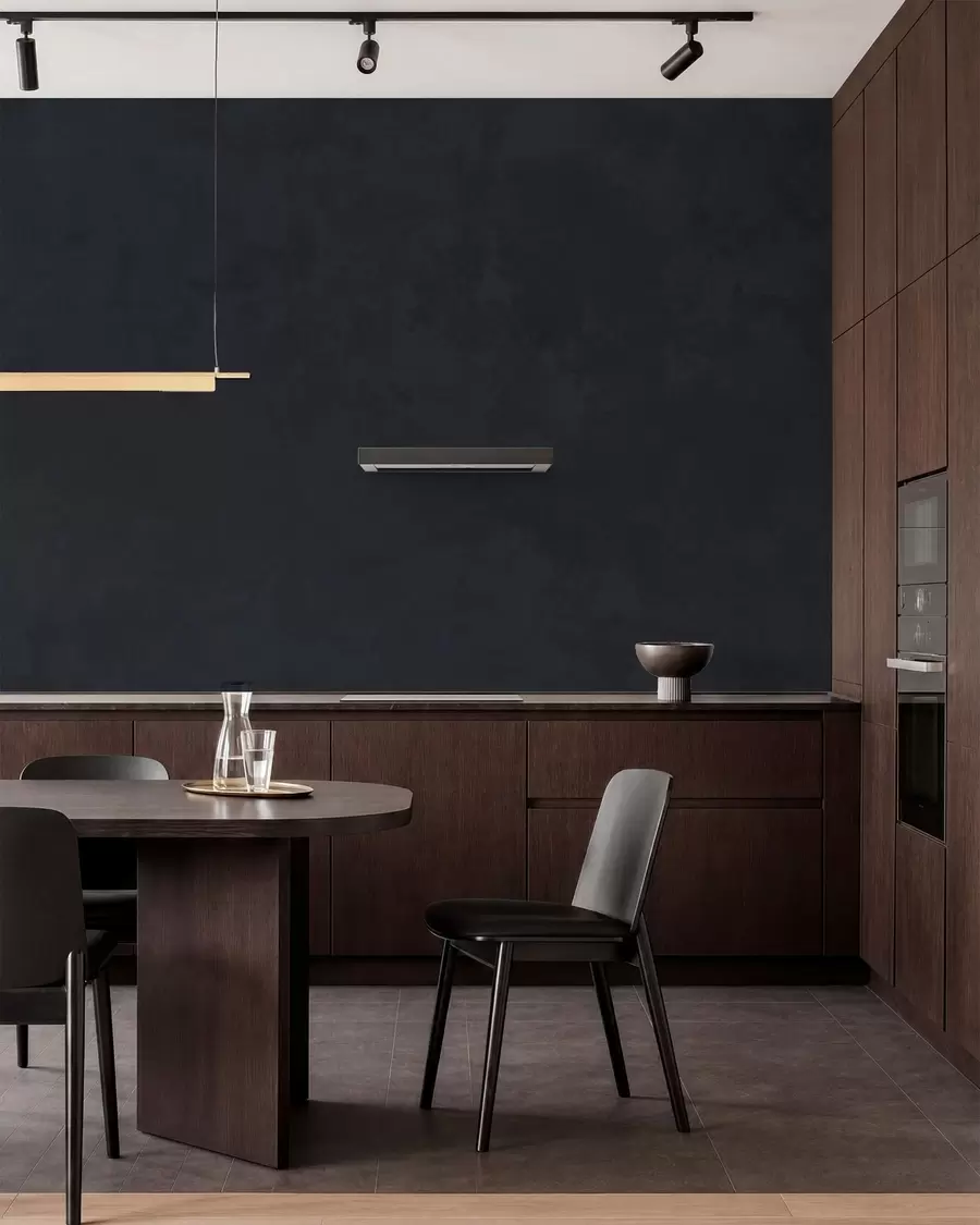 wall murals Dark graphite tone with soft texture and cloudy tonal transitions w05814v5