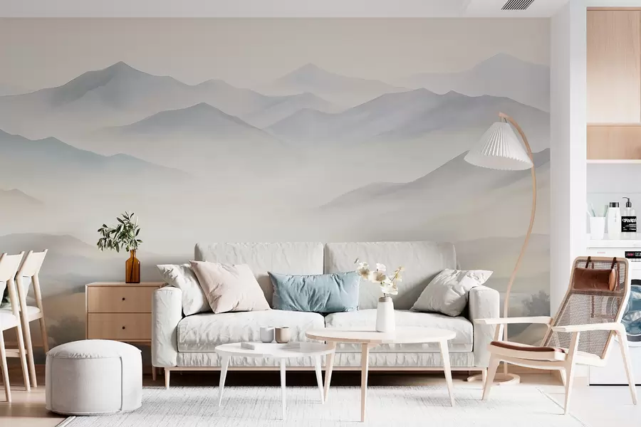 wall murals Textured mountain landscape w05834