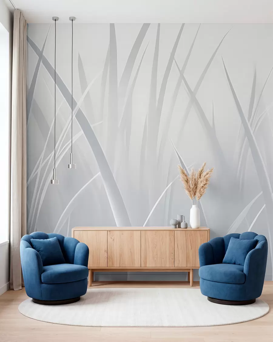 wall murals Grass, sharp leaves w05836