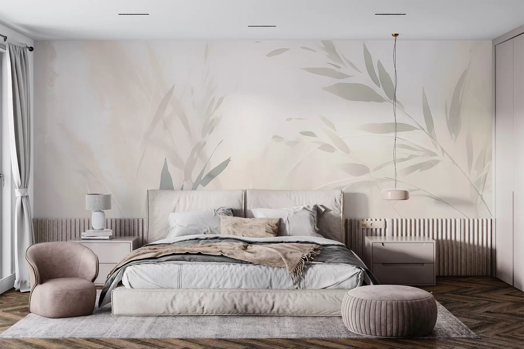 wall murals Grass, sharp leaves w05837