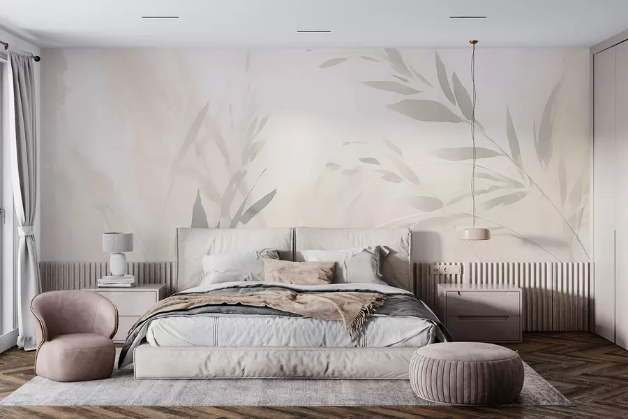 wall murals Grass, sharp leaves w05837