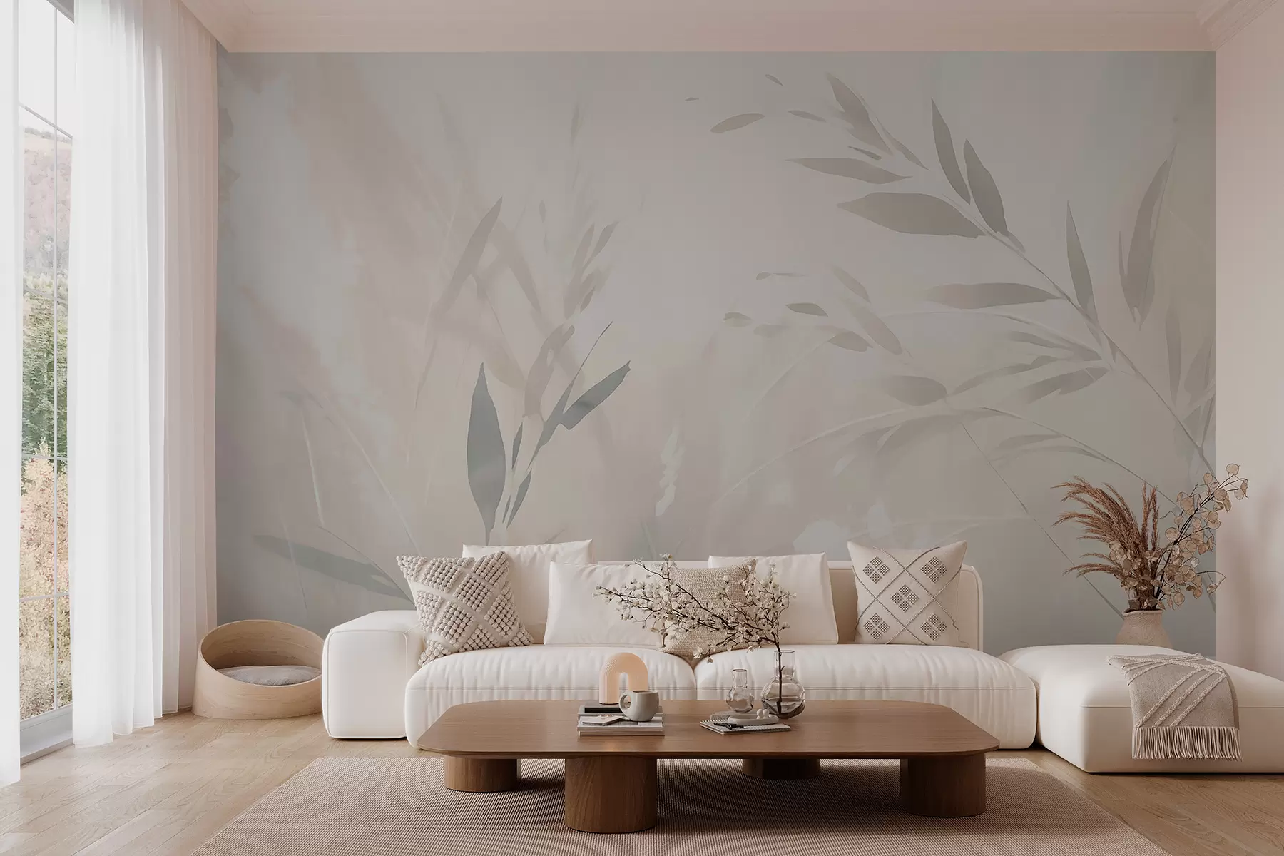 wall murals Grass, sharp leaves w05837