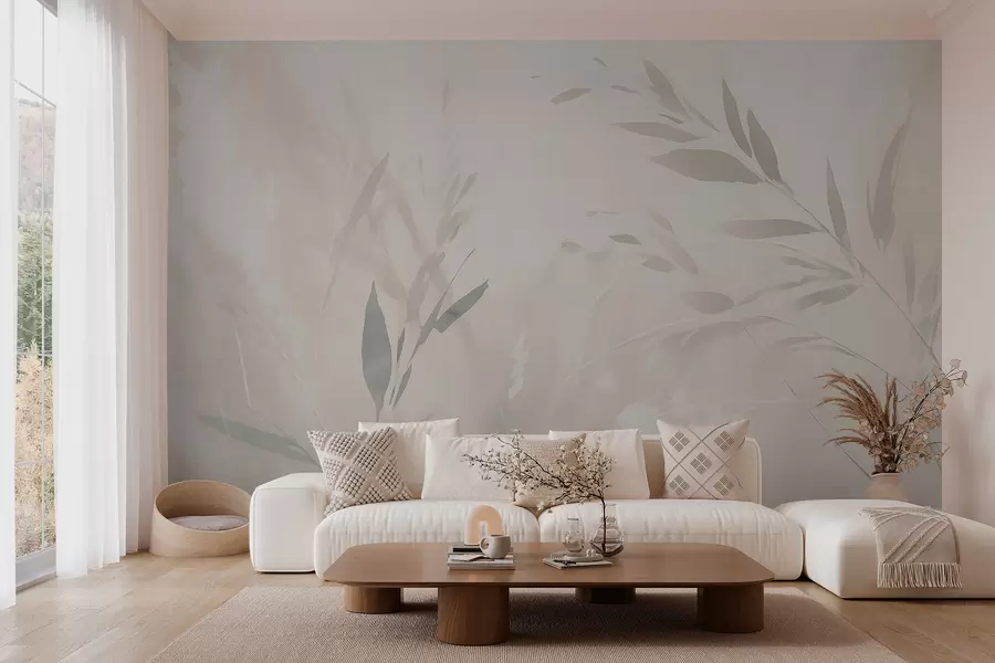 wall murals Grass, sharp leaves w05837