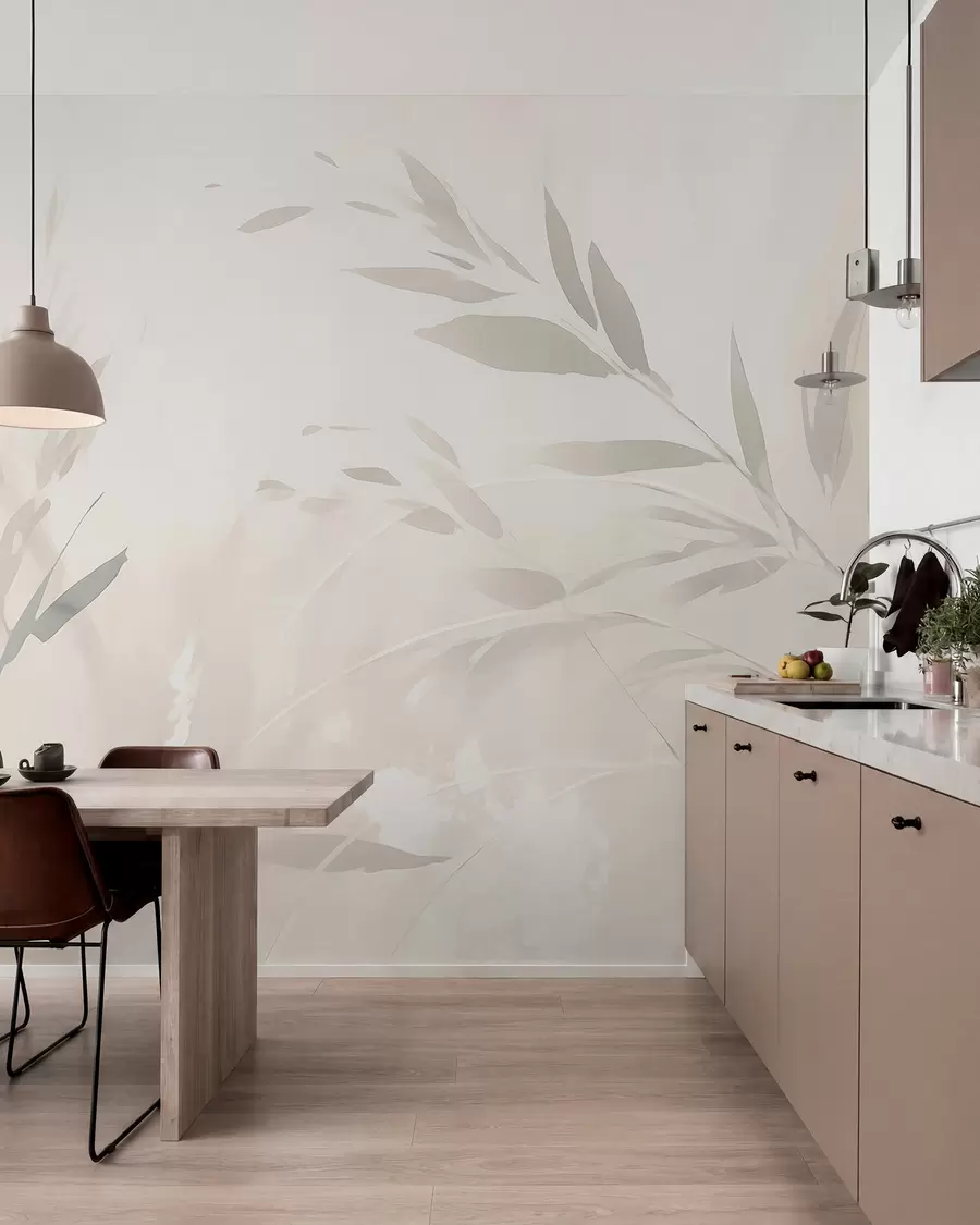 wall murals Grass, sharp leaves w05837