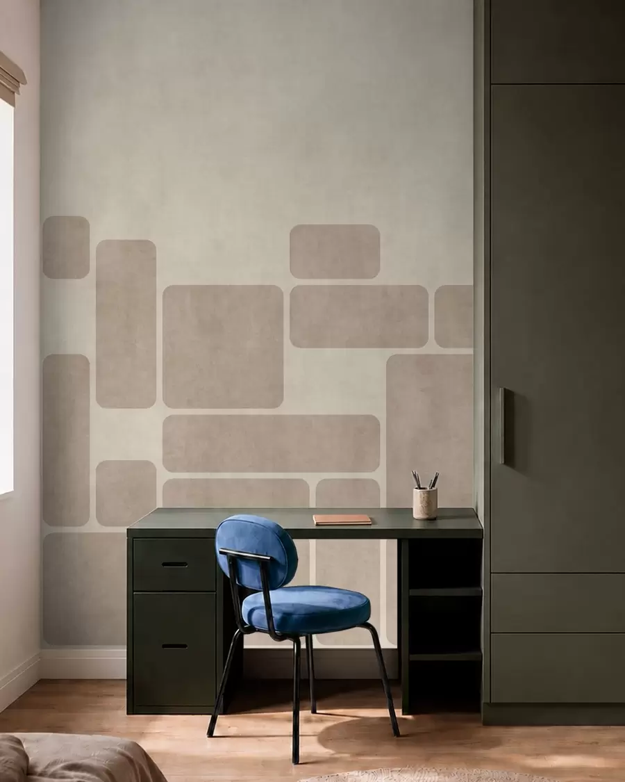 wall murals Geometric pattern with rounded rectangles w05141