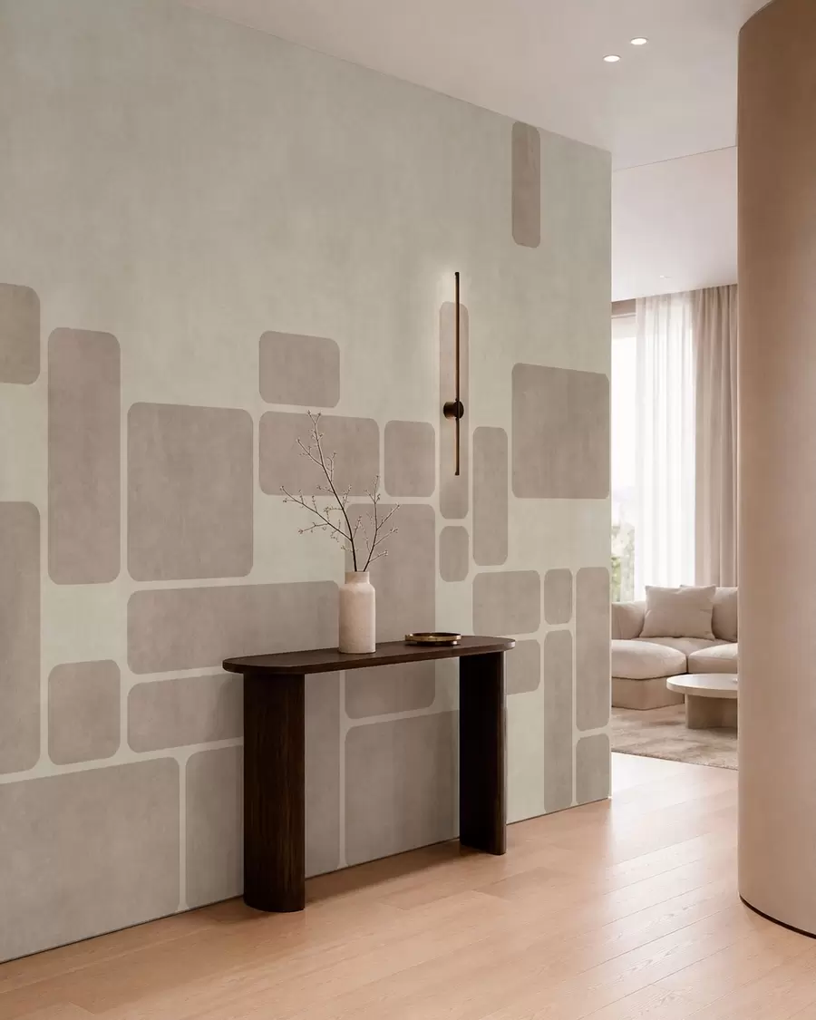 wall murals Geometric pattern with rounded rectangles w05141