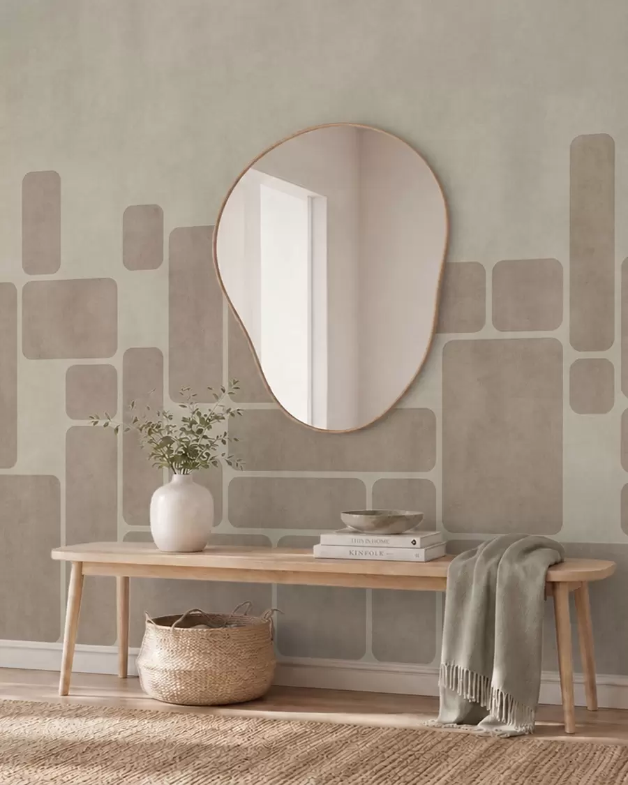 wall murals Geometric pattern with rounded rectangles w05141