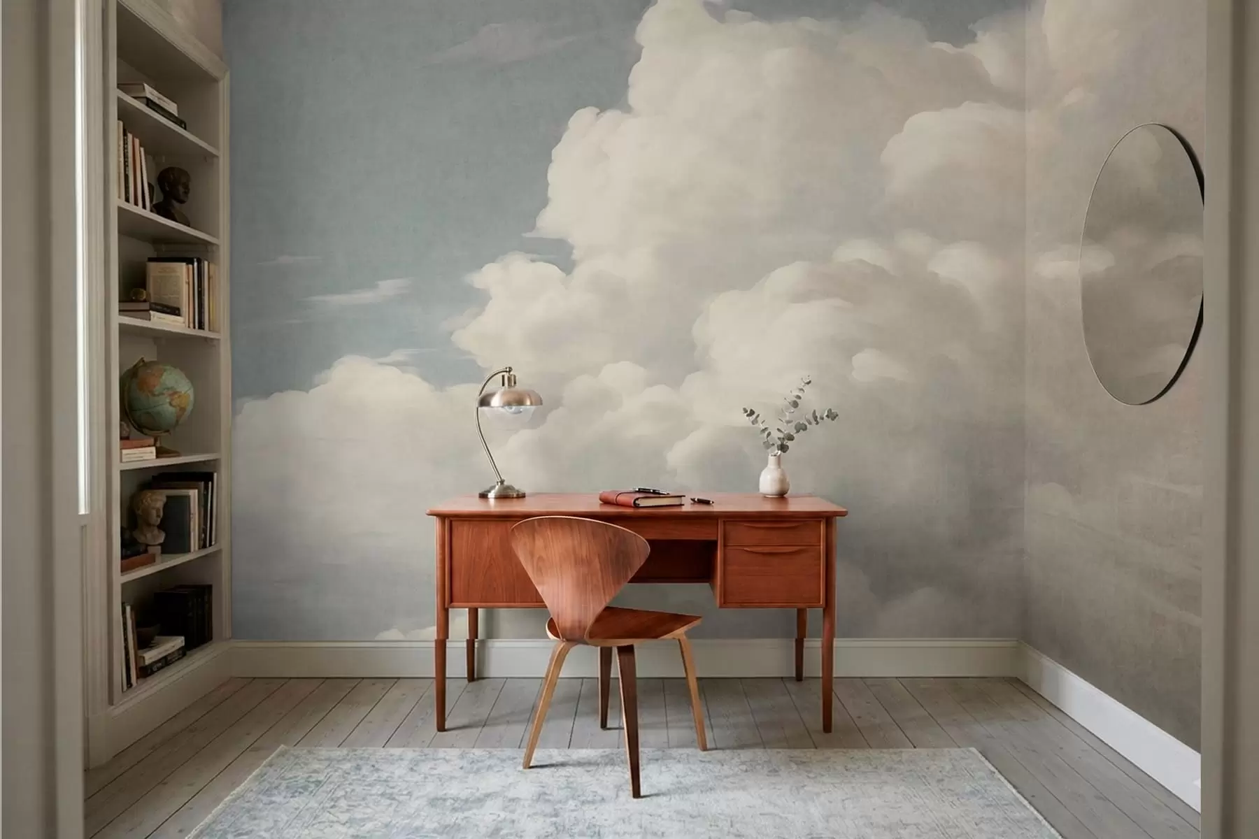 wall murals Pearl mist with soft creamy clouds drifting across a tranquil sky w05855