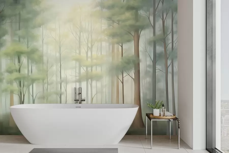 wall murals Abstract deciduous forest w05673