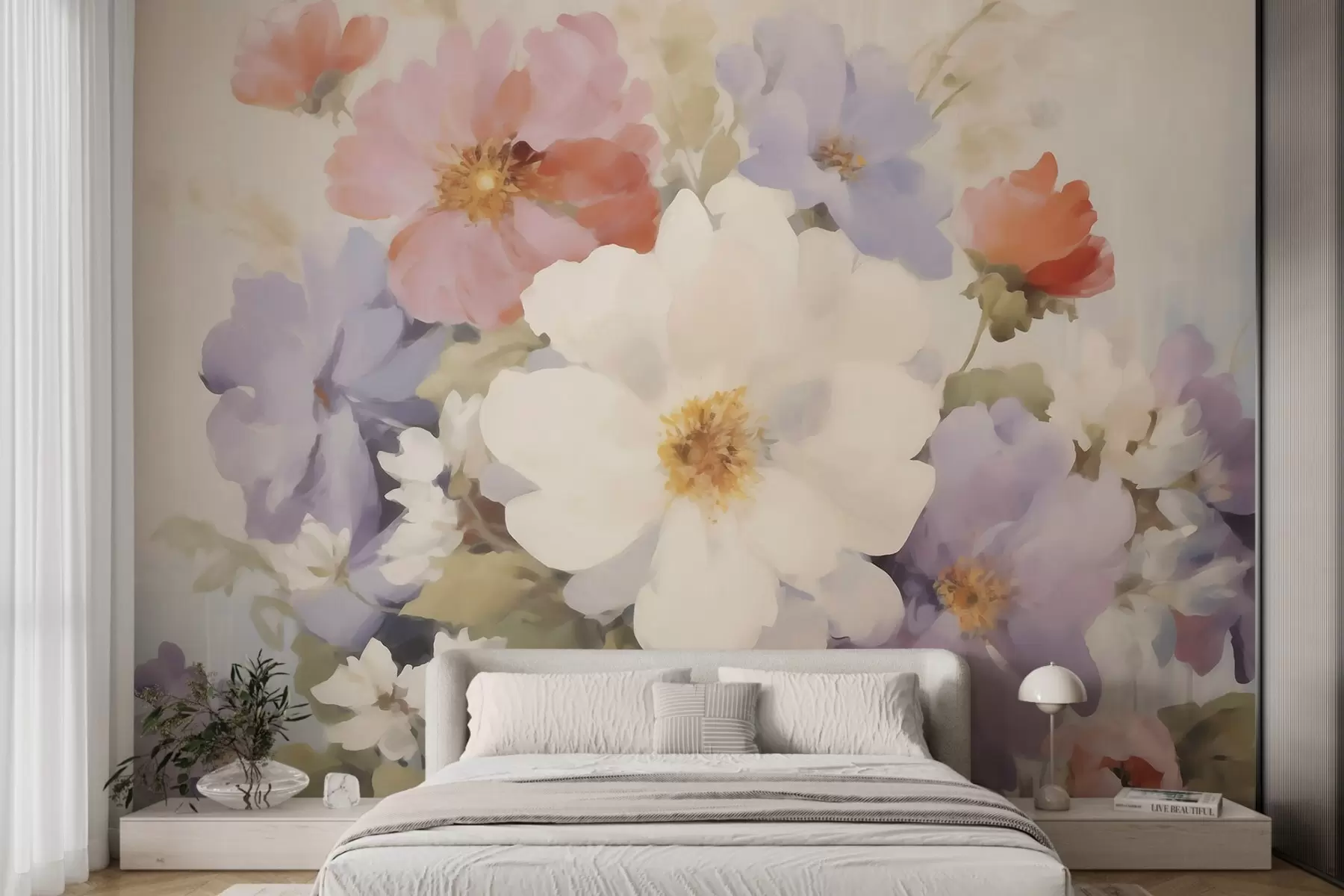 wall murals Abstract flowers w05850