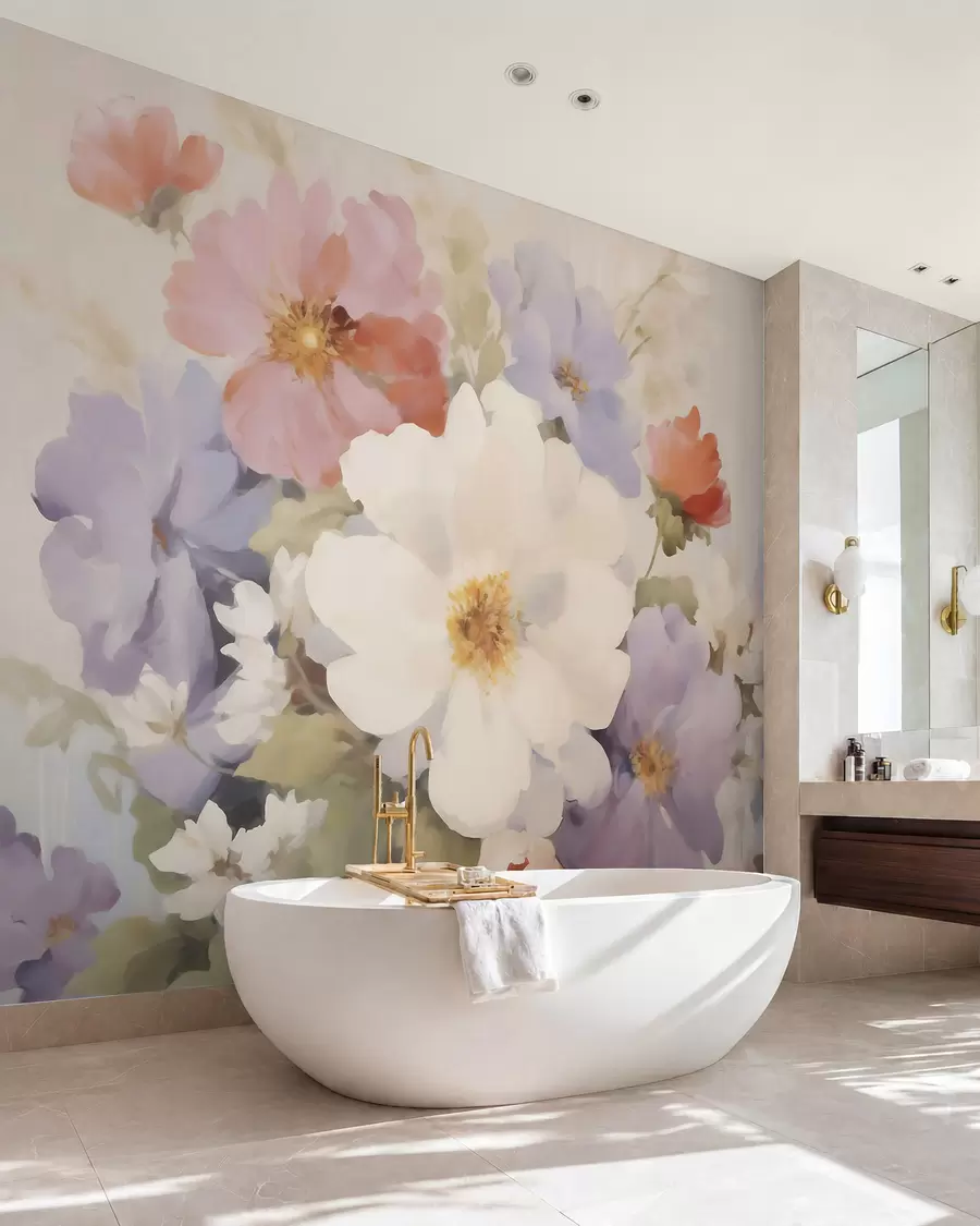 wall murals Abstract flowers w05850