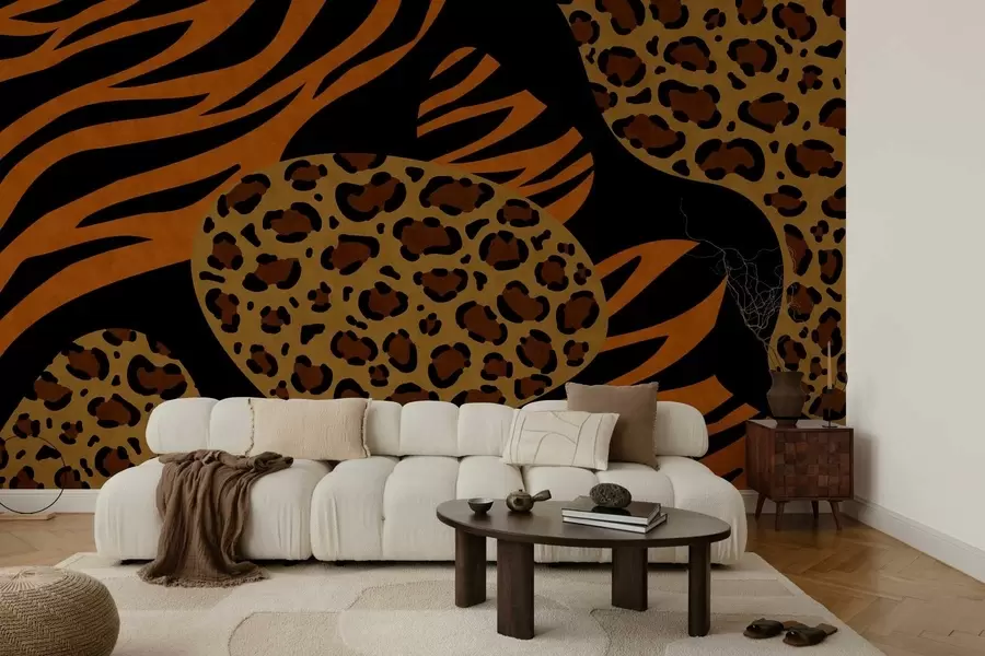 wall murals Wild animal-inspired leopard and tiger patterns w05759