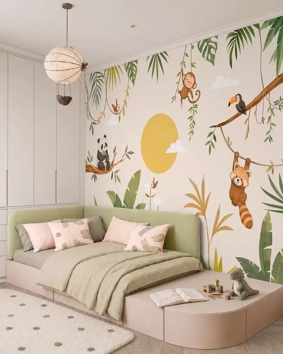 wall murals Jungle Playtime w05865