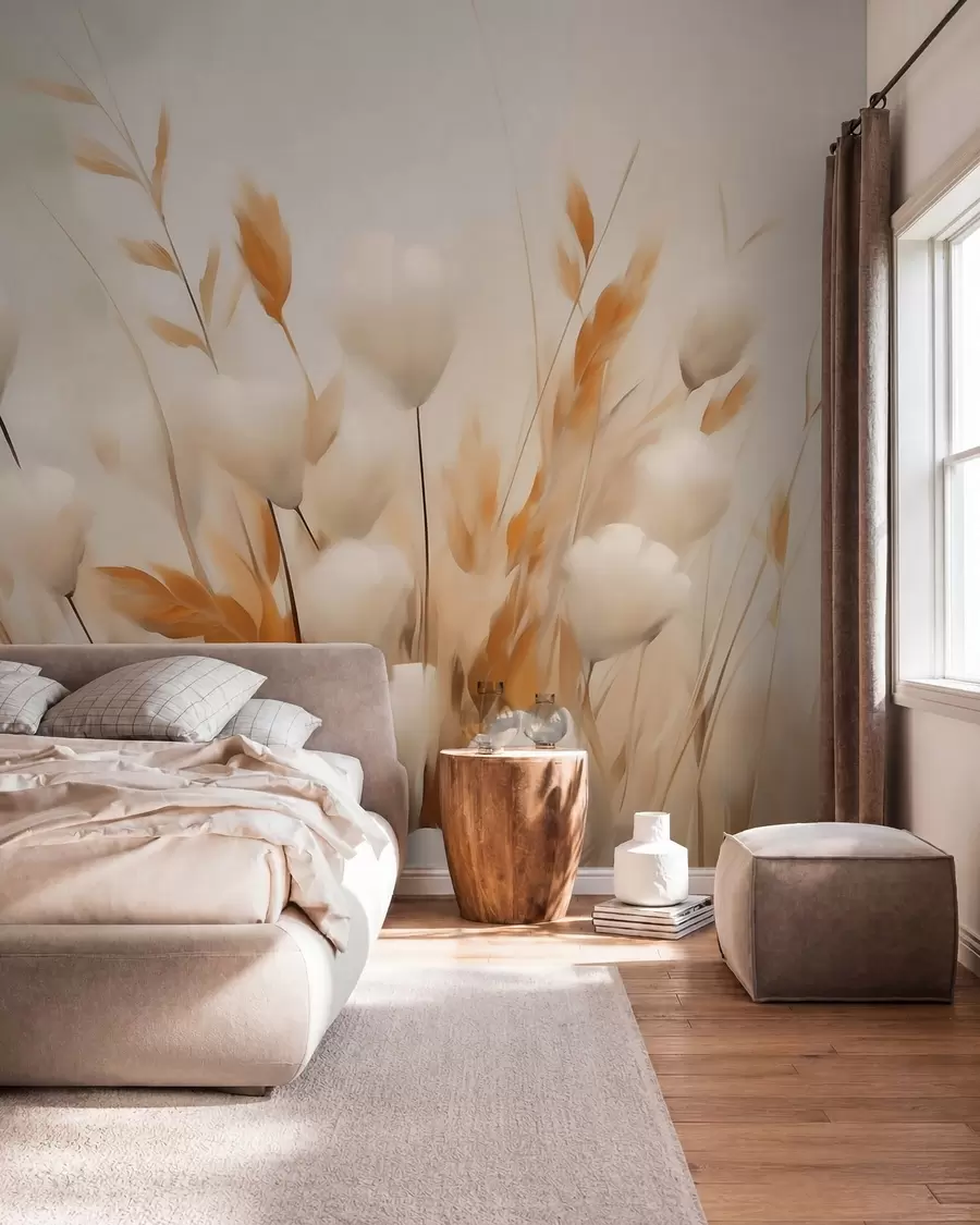 wall murals Abstract dried flowers w05851