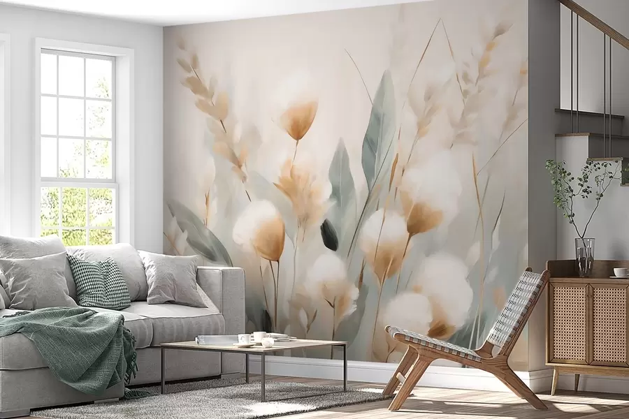 wall murals Abstract field grasses w05844