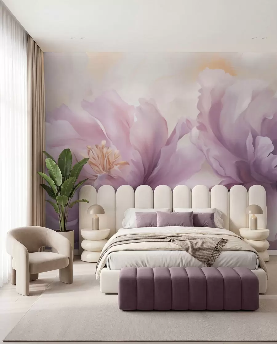 wall murals Large peony flowers w05797