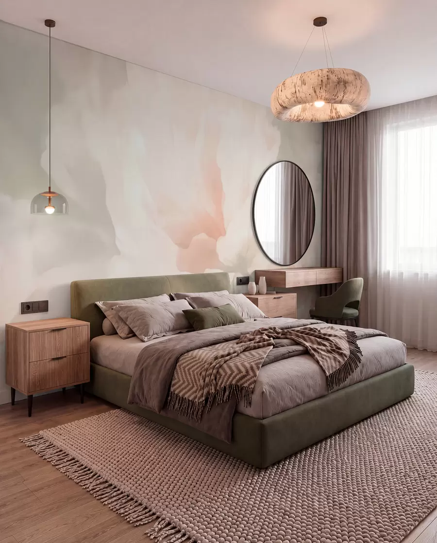 wall murals Large peony flowers w05838