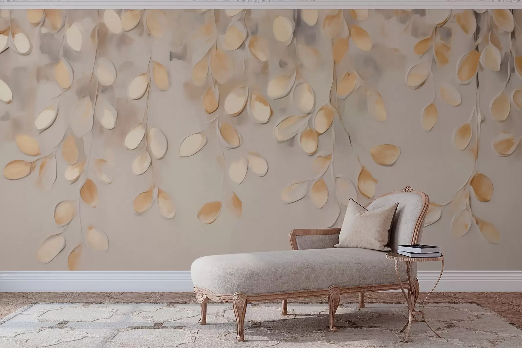 wall murals Abstract hanging leaves w05900